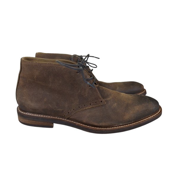 Aston Grey Legaewet Leather Chukka Boots Brown Roughout Men's Size 9 Rubber Sole - Picture 1 of 8